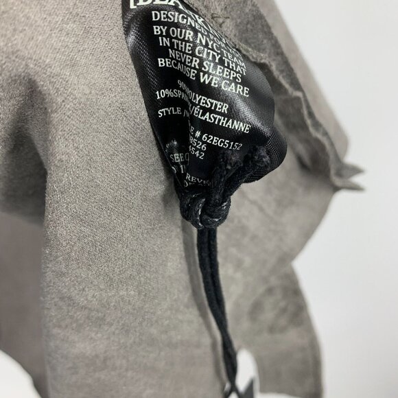 BlankNYC Trench Coat Gray Faux Suede Belted Open Front - Picture 6 of 10